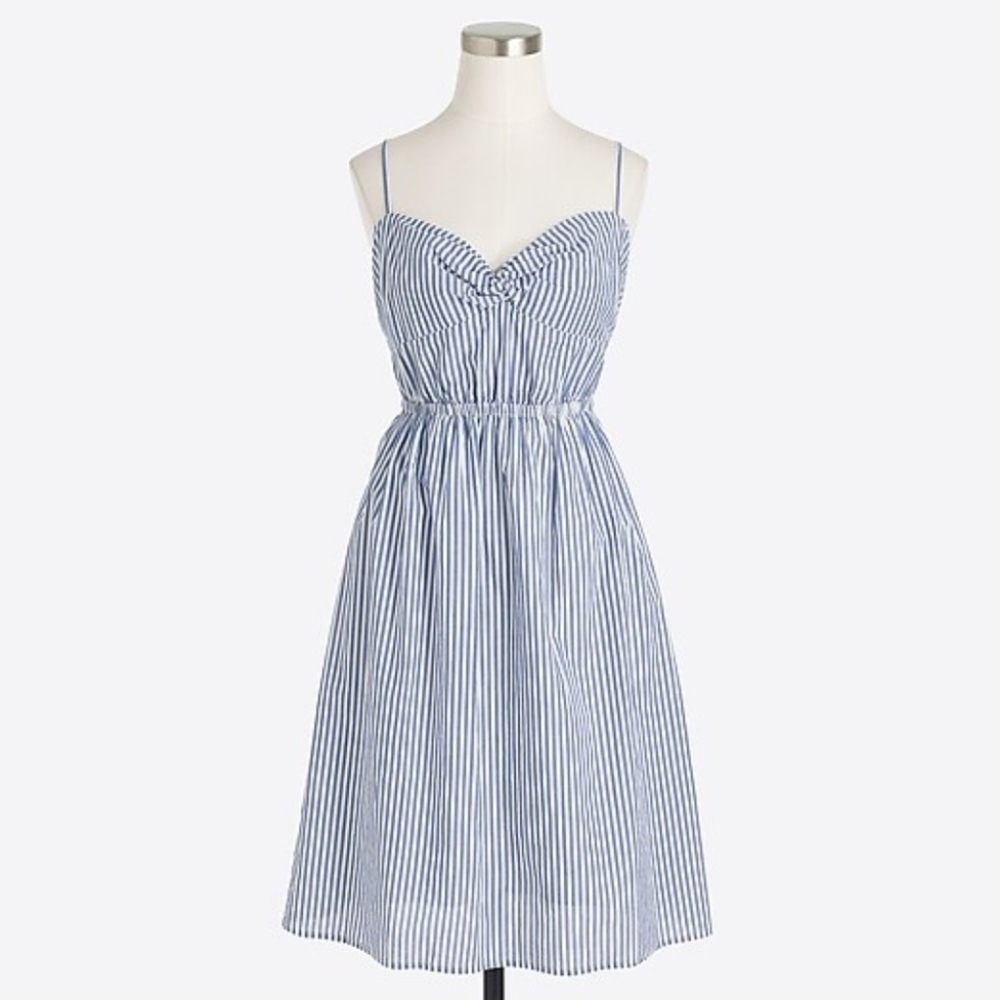 J.Crew Factory Striped Knot-Front Sundress Sz 4